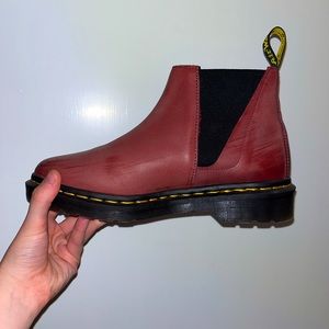 Dr. Martens Pink Slip on Boots